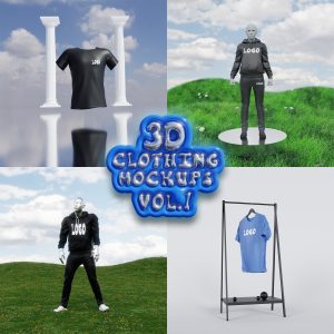 3D Clothing Mockups (Vol. 1)